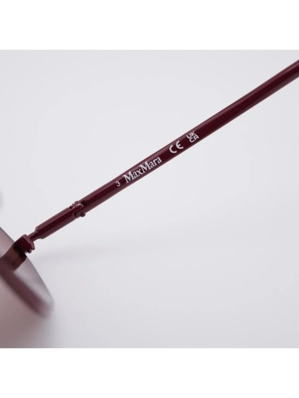 Max Mara MM0165 69S Joey Sunglasses Shiny Bordeaux Geometric Frame